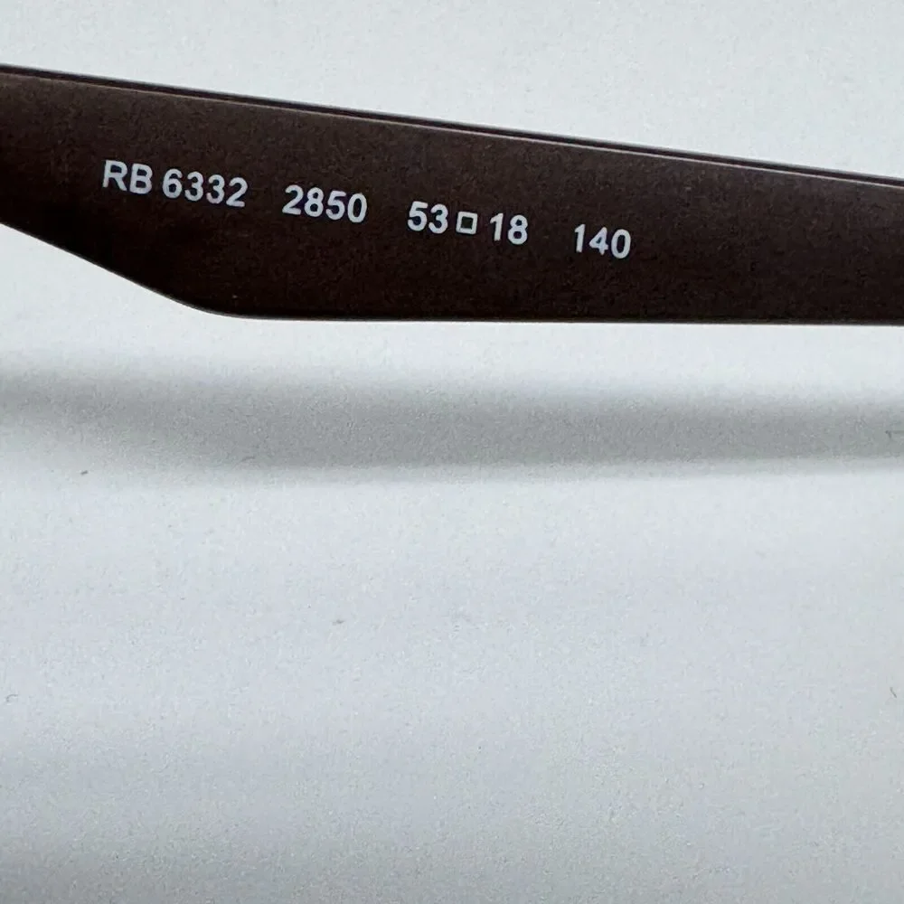 Ray-Ban Eyeglasses‎ Rimless Silver Frames RB6332 2850 53-18-140 H15841